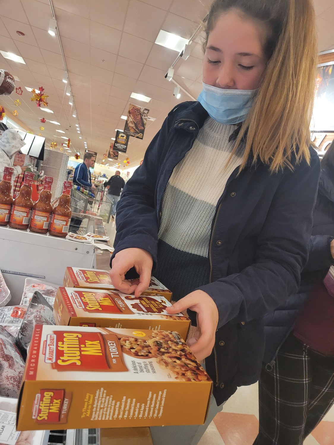 STICKER SHOCK: Johnston students and the Southern Providence County Regional Prevention Coalition, which includes Johnston Prevention Coalition, is participating in a Thanksgiving Sticker Shock Campaign. They’re slapping a special warning on the holiday birds for sale at the Johnston Market Basket store.